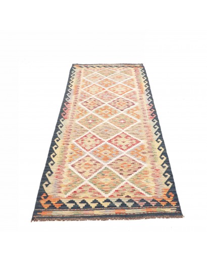 Tappeto Kilim Afghanistan marrone giallo 82x258