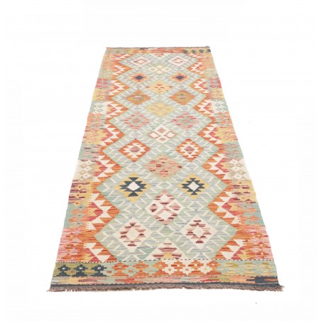 Tappeto Kilim Afghanistan bianco arancione 80x257