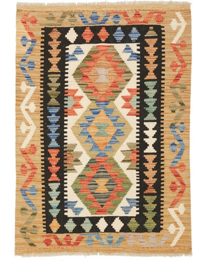 Tappeto Kilim Afghanistan marrone grigio 83x117