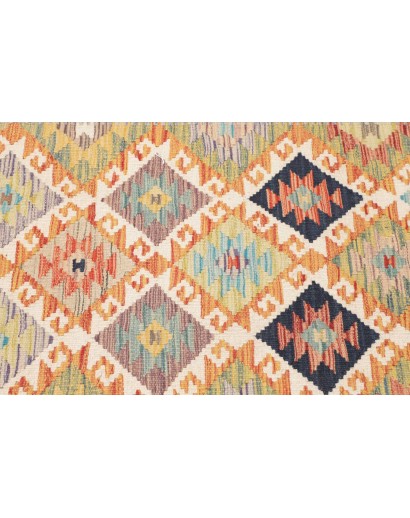 Tappeto Kilim Afghanistan marrone bianco 82x256