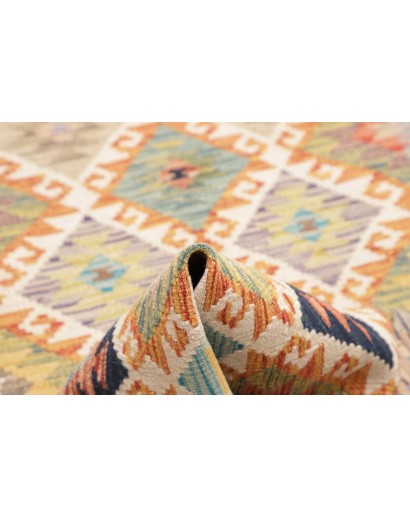 Tappeto Kilim Afghanistan marrone bianco 82x256