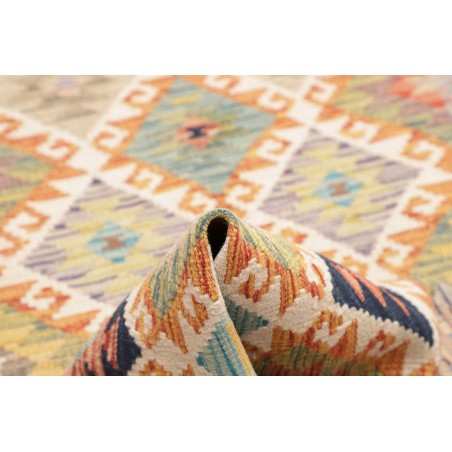 Tappeto Kilim Afghanistan marrone bianco 82x256