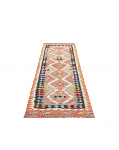 Tappeto Kilim Afghanistan marrone bianco 79x266