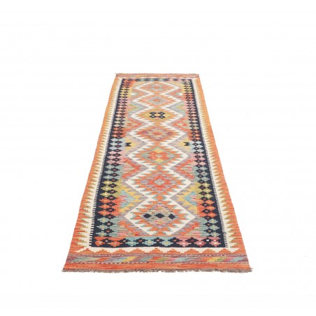 Tappeto Kilim Afghanistan marrone bianco 79x266