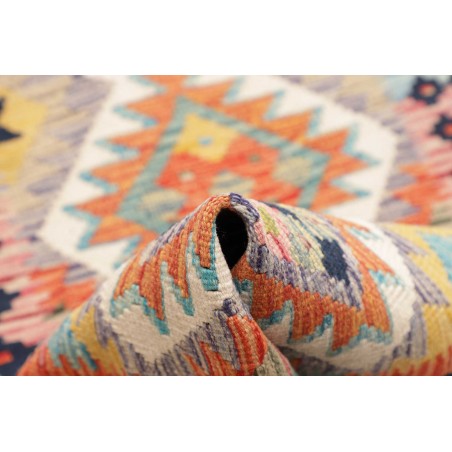 Tappeto Kilim Afghanistan marrone bianco 79x266