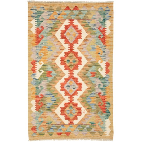 Tappeto Kilim Afghanistan marrone bianco 78x127