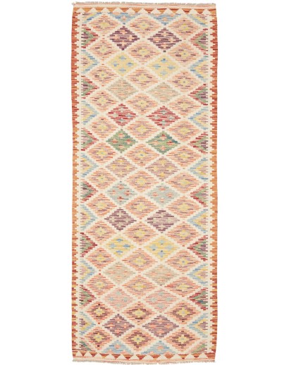 Tappeto Kilim Afghanistan giallo arancione 99x244