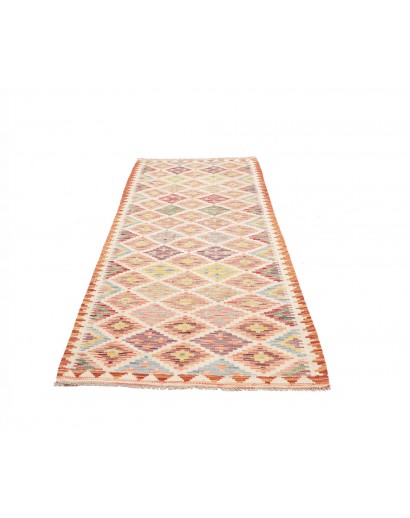 Tappeto Kilim Afghanistan giallo arancione 99x244