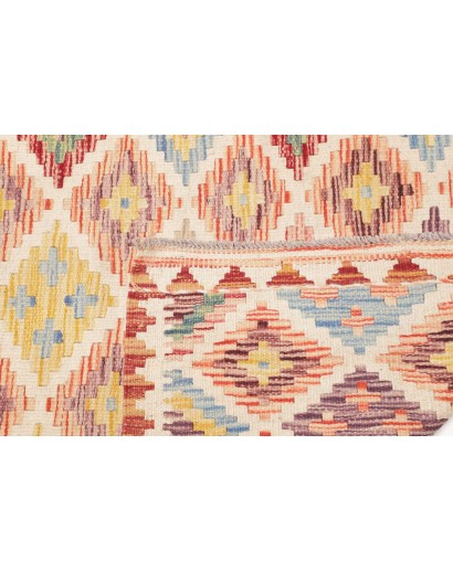 Tappeto Kilim Afghanistan giallo arancione 99x244