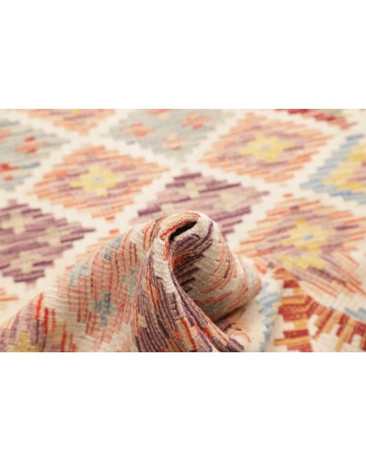 Tappeto Kilim Afghanistan giallo arancione 99x244