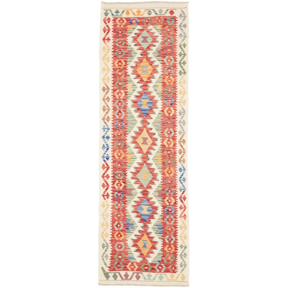 Tappeto Kilim Afghanistan giallo rosso 73x241