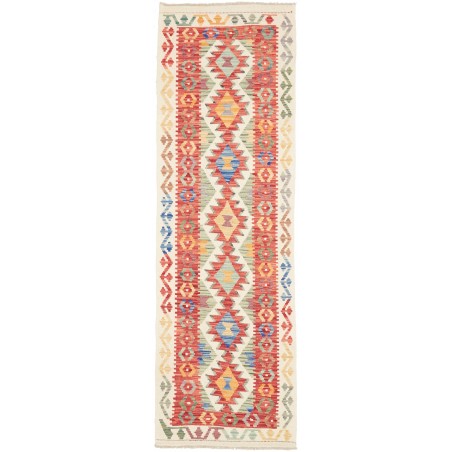 Tappeto Kilim Afghanistan giallo rosso 73x241