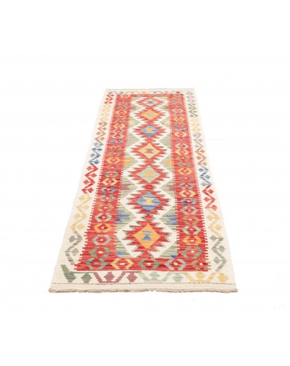 Tappeto Kilim Afghanistan giallo rosso 73x241