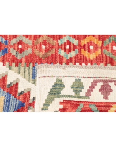 Tappeto Kilim Afghanistan giallo rosso 73x241
