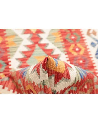 Tappeto Kilim Afghanistan giallo rosso 73x241