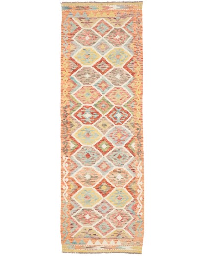 Tappeto Kilim Afghanistan marrone rosso 81x250