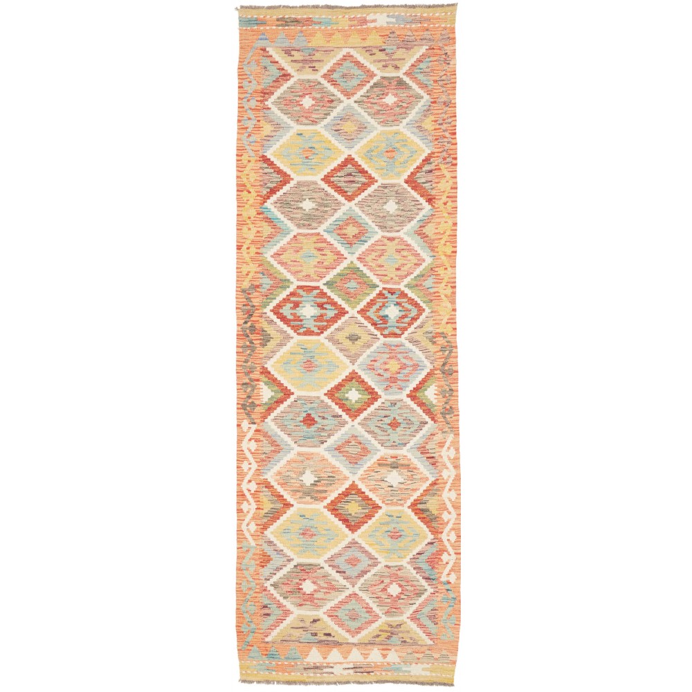 Tappeto Kilim Afghanistan marrone rosso 81x250