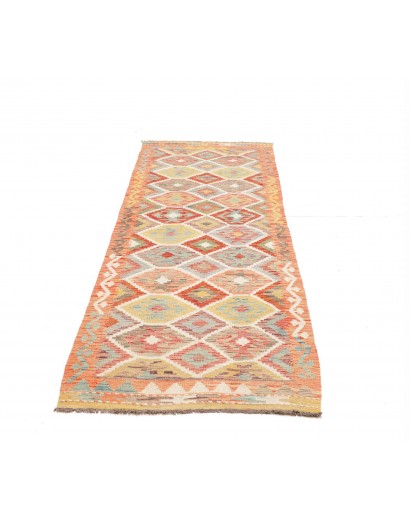 Tappeto Kilim Afghanistan marrone rosso 81x250