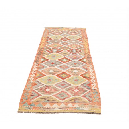 Tappeto Kilim Afghanistan marrone rosso 81x250