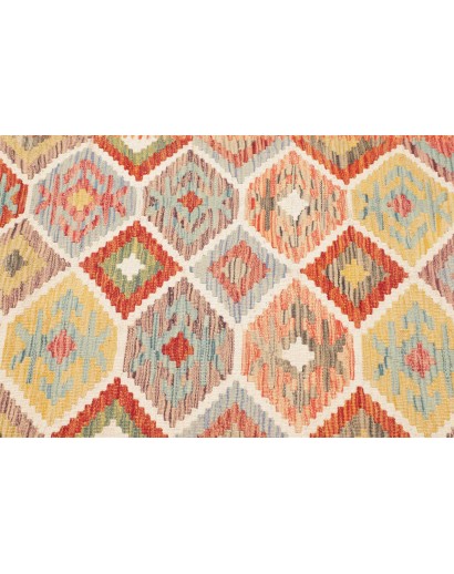 Tappeto Kilim Afghanistan marrone rosso 81x250