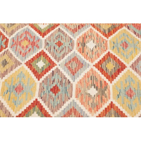Tappeto Kilim Afghanistan marrone rosso 81x250