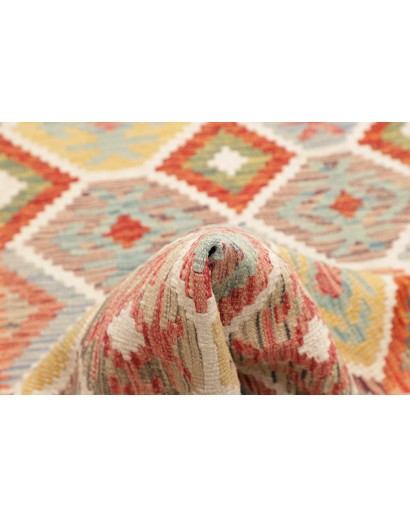 Tappeto Kilim Afghanistan marrone rosso 81x250