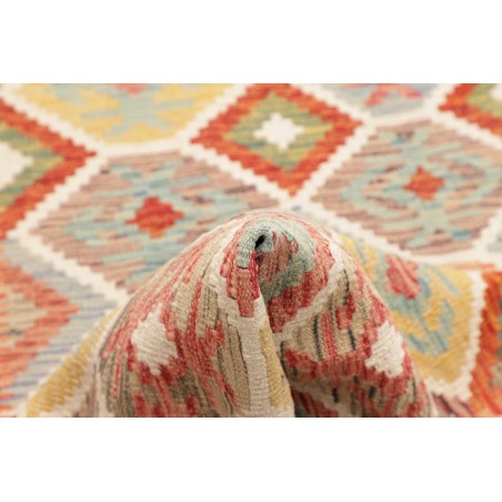 Tappeto Kilim Afghanistan marrone rosso 81x250