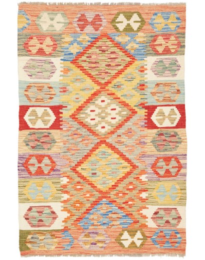 Tappeto Kilim Afghanistan marrone 86x127