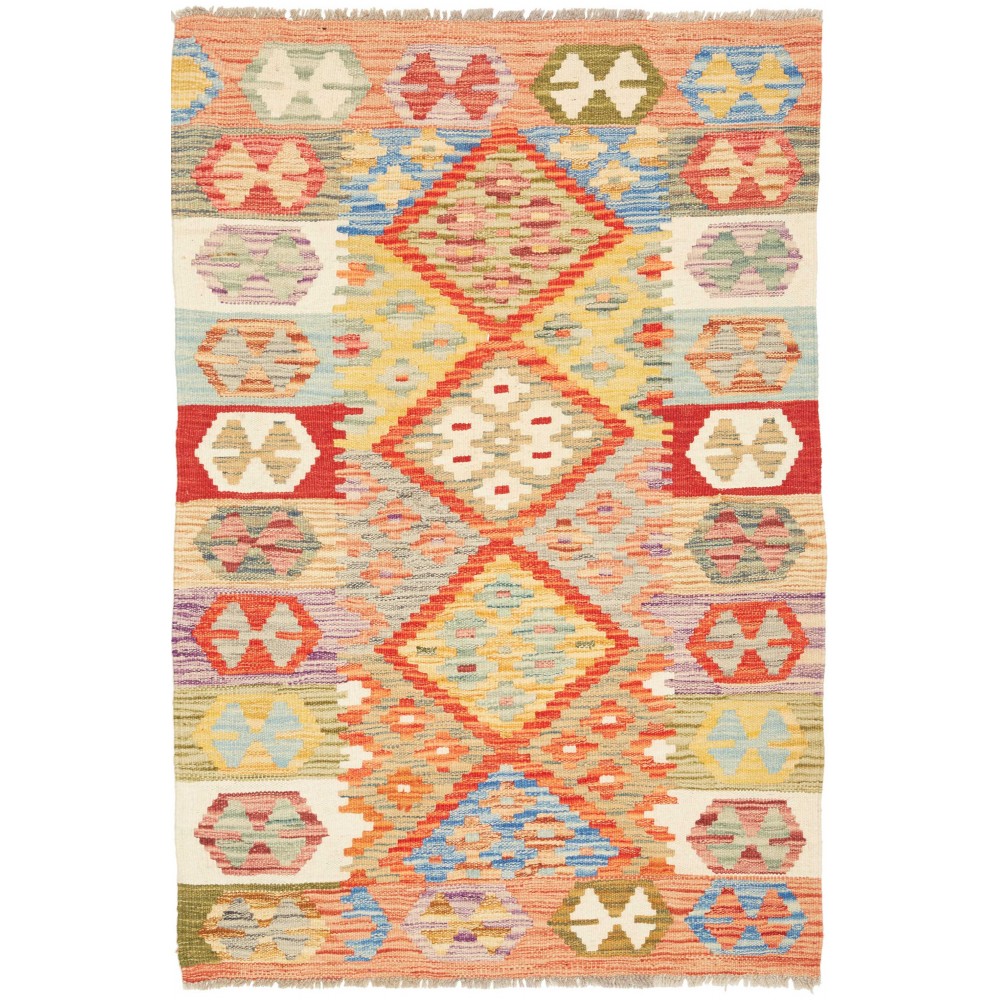Tappeto Kilim Afghanistan marrone 86x127