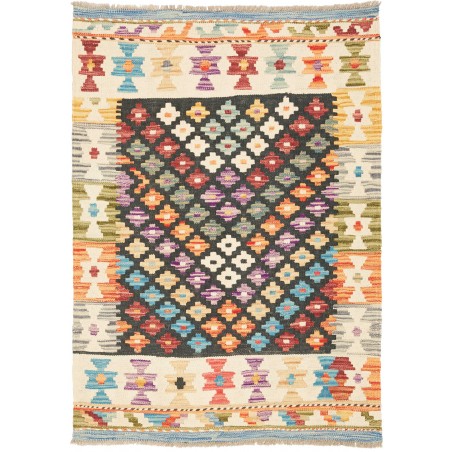 Tappeto Kilim Afghanistan giallo grigio 82x113