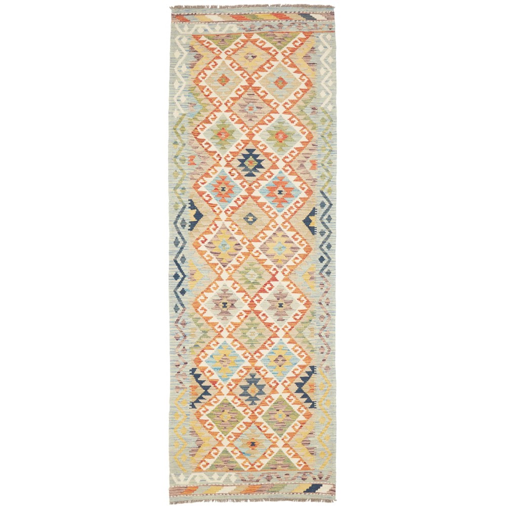 Tappeto Kilim Afghanistan marrone rosso 85x256