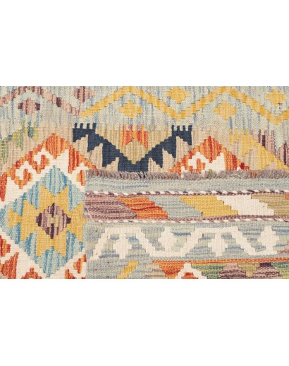 Tappeto Kilim Afghanistan marrone rosso 85x256