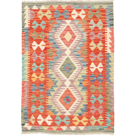 Tappeto Kilim Afghanistan marrone rosso 80x116