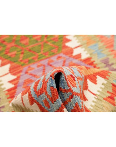 Tappeto Kilim Afghanistan marrone bianco 85x247