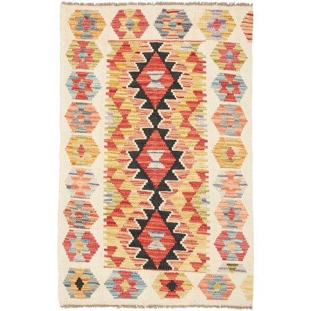 Tappeto Kilim Afghanistan giallo marrone 82x129