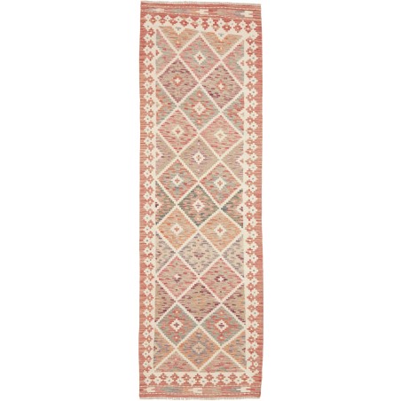 Tappeto Kilim Afghanistan marrone bianco 75x250