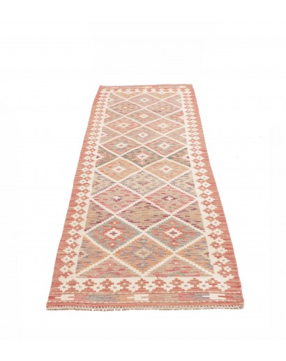 Tappeto Kilim Afghanistan marrone bianco 75x250