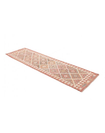 Tappeto Kilim Afghanistan marrone bianco 75x250