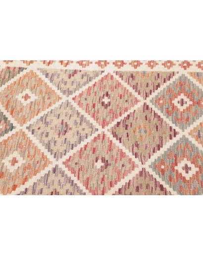 Tappeto Kilim Afghanistan marrone bianco 75x250