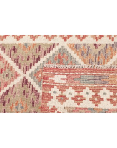 Tappeto Kilim Afghanistan marrone bianco 75x250
