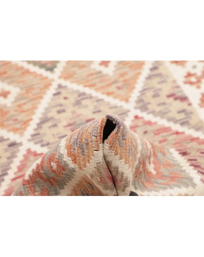 Tappeto Kilim Afghanistan marrone bianco 75x250