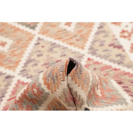 Tappeto Kilim Afghanistan marrone bianco 75x250