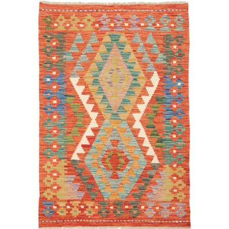 Tappeto Kilim Afghanistan arancione grigio 82x121