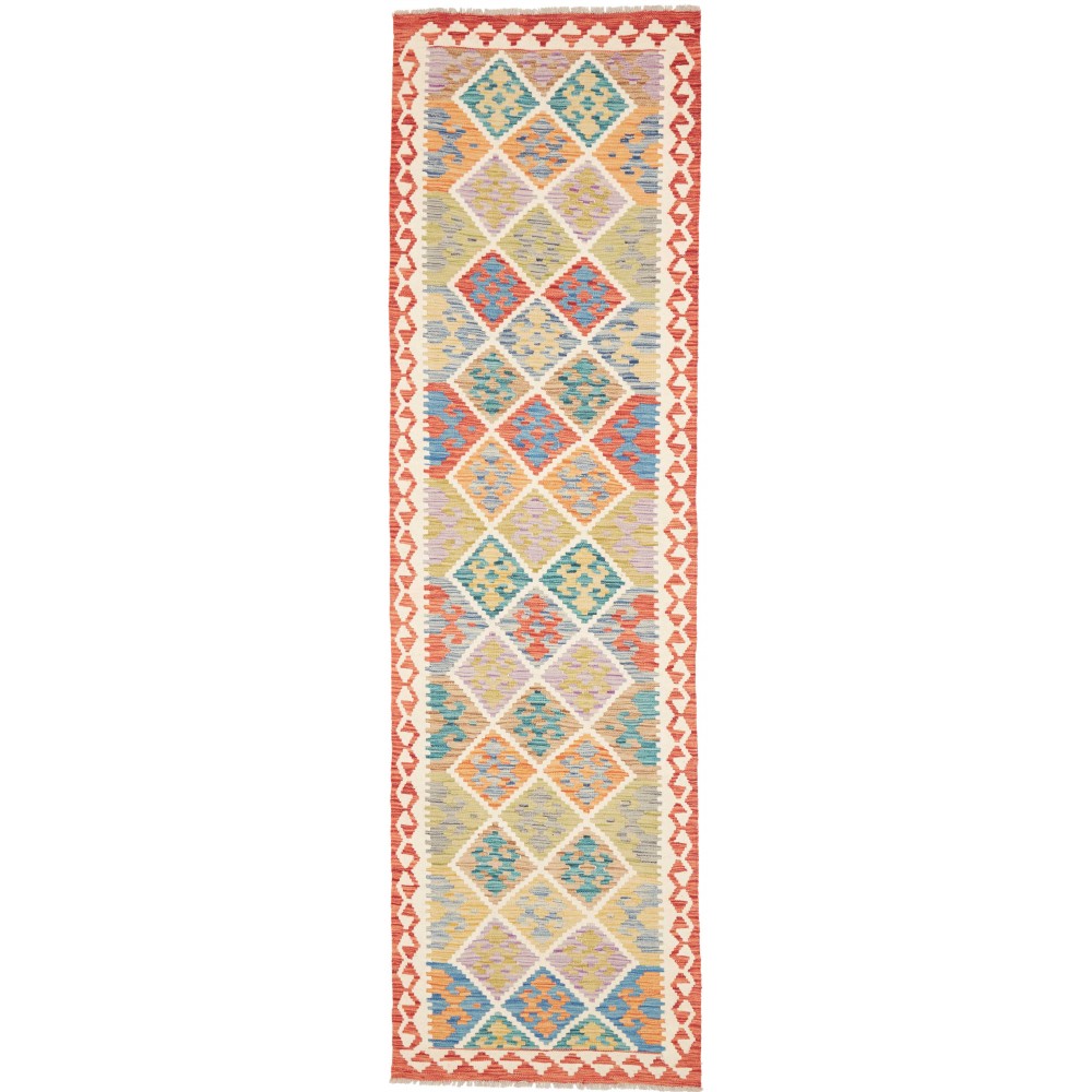 Tappeto Kilim Afghanistan marrone grigio 81x294