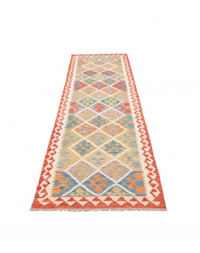 Tappeto Kilim Afghanistan marrone grigio 81x294