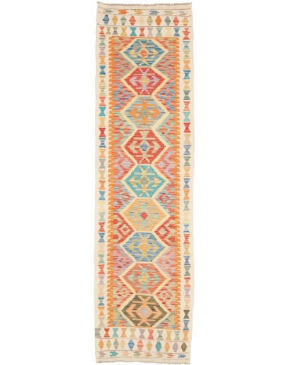 Tappeto Kilim Afghanistan marrone giallo 78x290