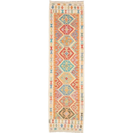 Tappeto Kilim Afghanistan marrone giallo 78x290