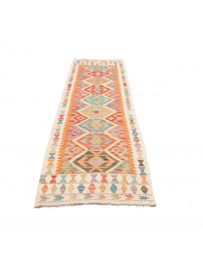 Tappeto Kilim Afghanistan marrone giallo 78x290