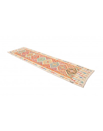 Tappeto Kilim Afghanistan marrone giallo 78x290