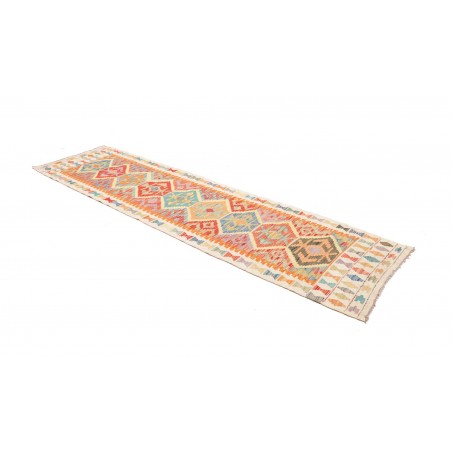 Tappeto Kilim Afghanistan marrone giallo 78x290